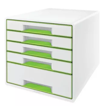 Leitz Drawer Cabinet WOW Cube 5-drawer, 5 stalčiai(-ių), Plastikas, 270 mm, 287 mm, 363 mm, 3.59 kg