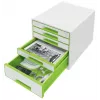Leitz Drawer Cabinet WOW Cube 5-drawer, 5 stalčiai(-ių), Plastikas, 270 mm, 287 mm, 363 mm, 3.59 kg
