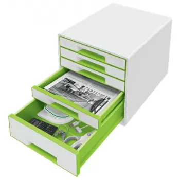 Leitz Drawer Cabinet WOW Cube 5-drawer, 5 stalčiai(-ių), Plastikas, 270 mm, 287 mm, 363 mm, 3.59 kg