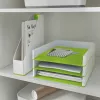Leitz WOW dviejų spalvų laiškų dėklas, plastikinis, žalias, baltas, A4, 267 mm, 336 mm
