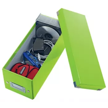 Leitz Click & Store WOW CD saugojimo dėžė, žalia, kartoninė, 143 mm, 352 mm, 136 mm, 440 g