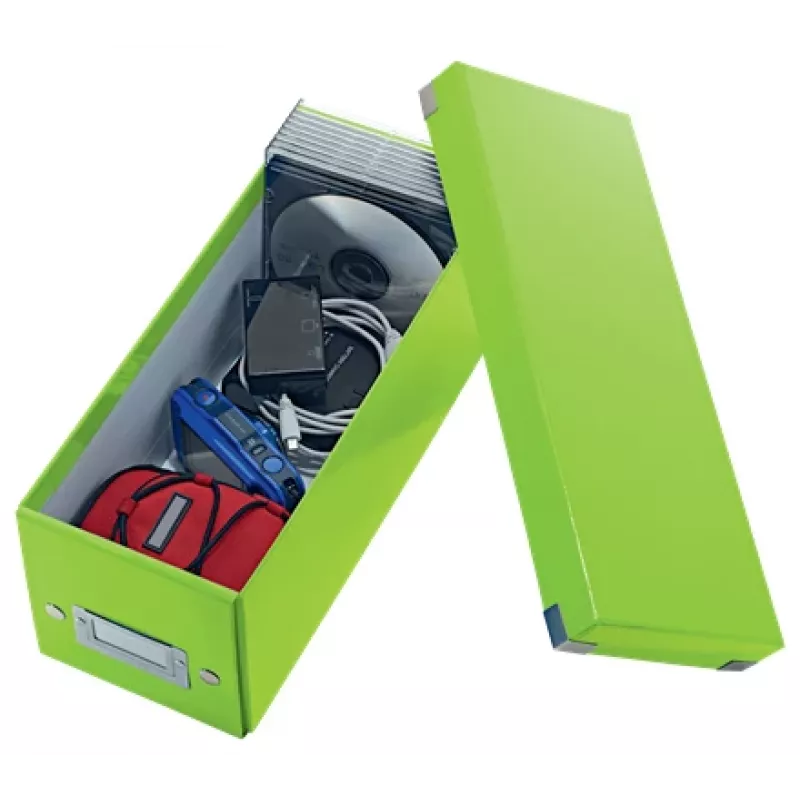 Leitz Click & Store WOW CD saugojimo dėžė, žalia, kartoninė, 143 mm, 352 mm, 136 mm, 440 g