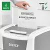 Leitz IQ Autofeed Office 150 automatinis popieriaus smulkintuvas P5, mikro pjovimas, 22 cm, 2 x 15 mm, 44 l, 500 lapų, 55 dB