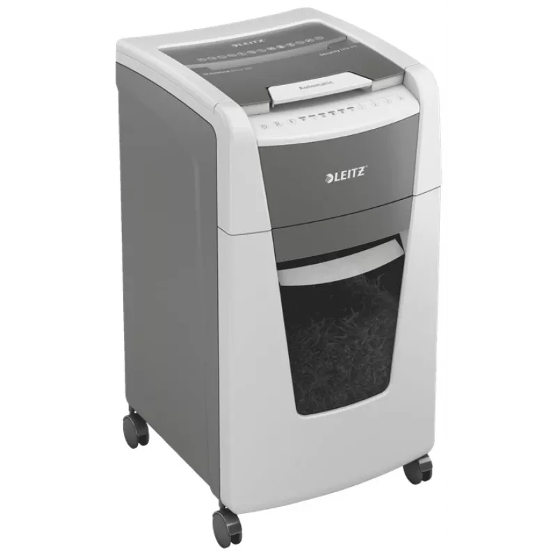 Leitz IQ Autofeed Office 300 automatinis popieriaus smulkintuvas P5, mikropjovimo smulkinimas, 22 cm, 2 x 15 mm, 60 L, 700 lapų, 55 dB