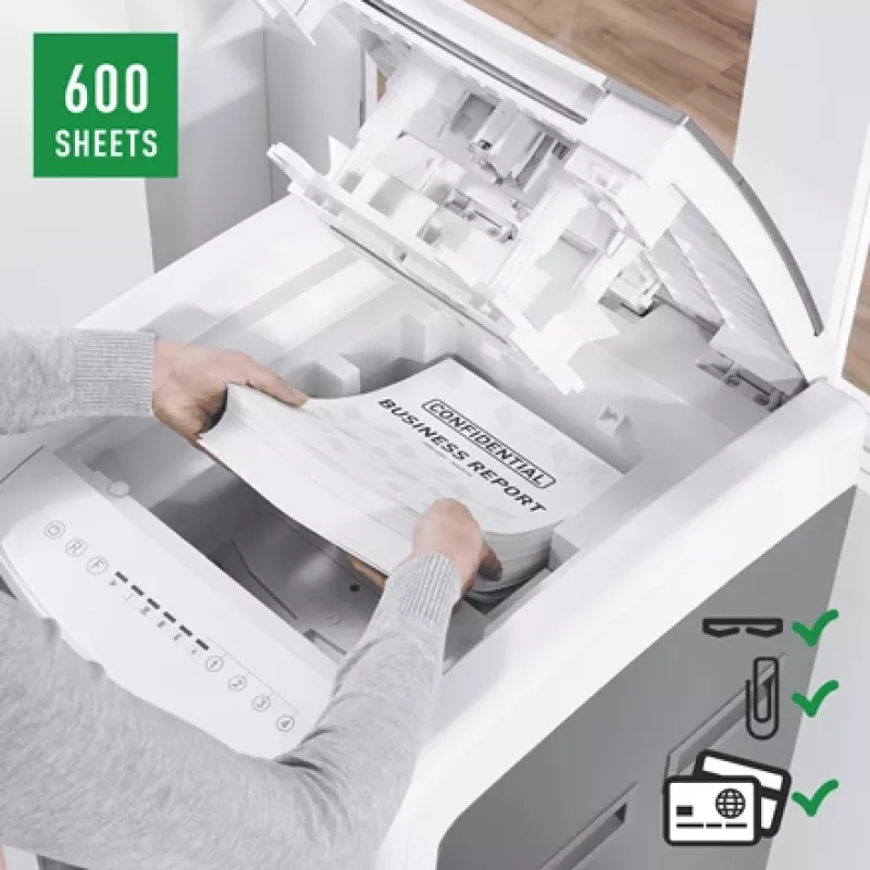 Leitz IQ Autofeed Office Pro 600 automatinis popieriaus smulkintuvas P4