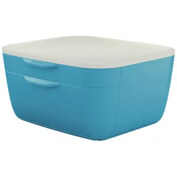 Leitz Cosy stalčių spintelė, 2 stalčiai (-ių), Polistirenas (PS), Mėlyna, Balta, 1 vnt., 251 mm, 143 mm