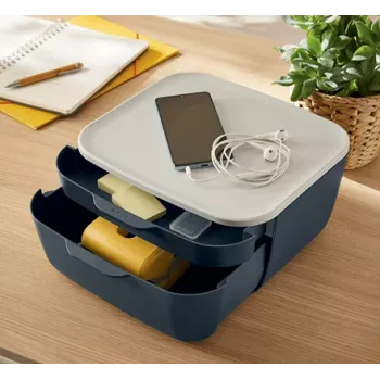 Leitz Cosy stalčių spintelė, 2 stalčiai (-ių), Polistirenas (PS), Juoda, Balta, 1 vnt., 251 mm, 143 mm