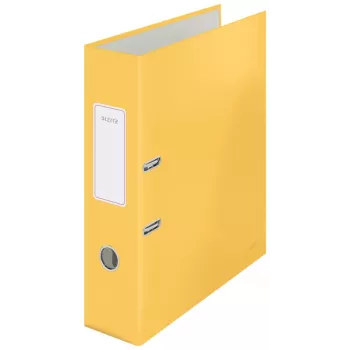 “Leitz 180° Cosy” svirties segtuvo minkštas lietimas 80 mm, A4, kartonas, geltonas, tekstūruotas paviršius, 600 lapų, 80 g/m²