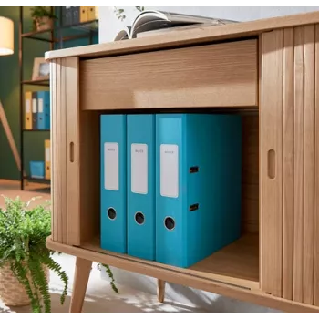 Leitz 180° Cosy minkšto lietimo svirtinis archyvinis segtuvas 80 mm, A4, kartonas, mėlynas, tekstūruotas paviršius, 600 lapų, 80 g/m²