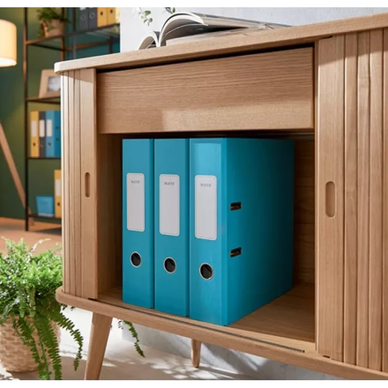 Leitz 180° Cosy minkšto lietimo svirtinis archyvinis segtuvas 80 mm, A4, kartonas, mėlynas, tekstūruotas paviršius, 600 lapų, 80 g/m²