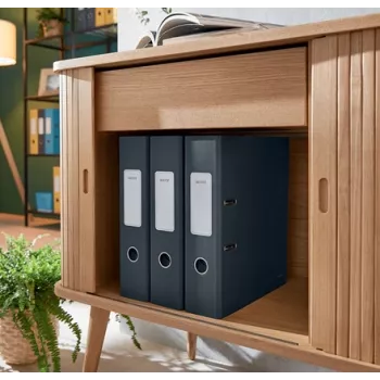 Leitz 180° Cosy svirtinė segtuvų byla Soft Touch 80 mm, A4, kartoninė, juoda, tekstūruotas paviršius, 600 lapų, 80 g/m²