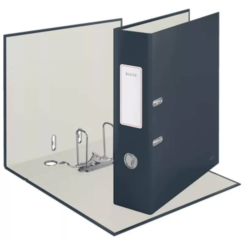 Leitz 180° Cosy svirtinė segtuvų byla Soft Touch 80 mm, A4, kartoninė, juoda, tekstūruotas paviršius, 600 lapų, 80 g/m²