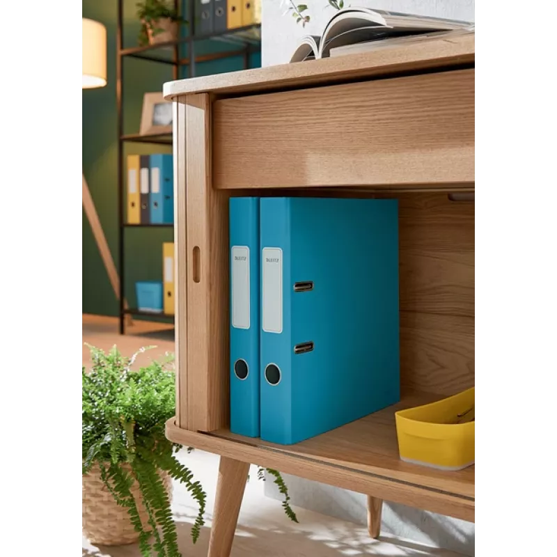 Leitz 180° Cosy minkšto prisilietimo svirtinė segtuvo byla 50 mm, A4, kartonas, mėlyna, tekstūruotas paviršius, 350 lapų, 80 g/m²