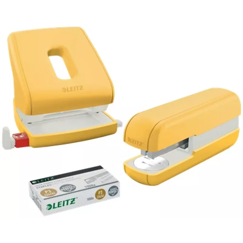 Leitz Cosy segiklis 30 lapų, 30 lapų, geltonas, standartinis susegimas, 24/6, metalas, plastikas, 80 g/m²