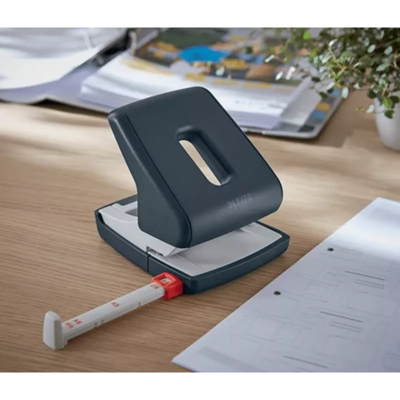 Leitz Cosy Hole Punch 2-hole 30 sheets, 30 sheets, Juoda, Plastic, 8 cm, 5.5 mm, A4, A5, A6, Folio, US-Quart, 8 x 8 x 8 cm