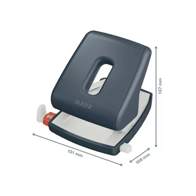 Leitz Cosy Hole Punch 2-hole 30 sheets, 30 sheets, Juoda, Plastic, 8 cm, 5.5 mm, A4, A5, A6, Folio, US-Quart, 8 x 8 x 8 cm