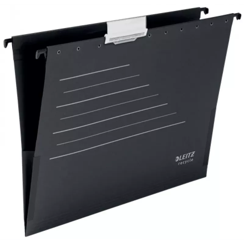 Leitz Alpha® Recycle Card Suspension Pocket, A4, Juoda, Cardboard, 80 g/m², 150 sheets, 348 mm