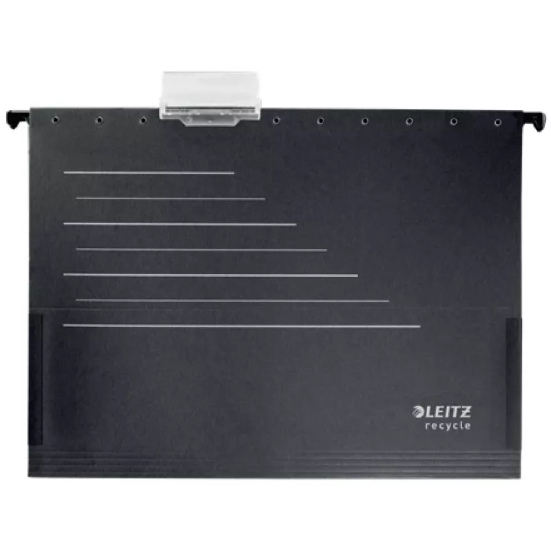 Leitz Alpha® Recycle Card Suspension Pocket, A4, Juoda, Cardboard, 80 g/m², 150 sheets, 348 mm
