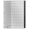 Leitz Recycle rodyklė, PP, itin plati, skaitmeninė skirtukų rodyklė, polipropilenas (PP), juoda, balta, portretinė, A4 Maxi, 160 g/m²