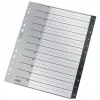 Leitz Recycle Index, PP, itin platus, skaitmeninis skirtukų indeksas, polipropilenas (PP), juoda, balta, portretinis, A4 Maxi, 160 g/m²