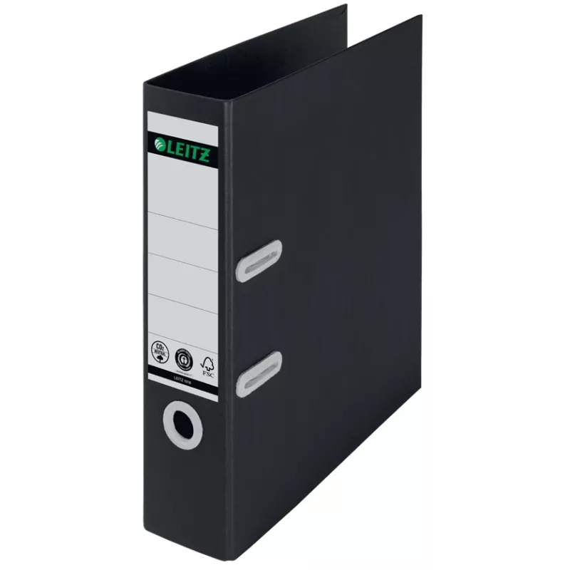 Leitz 180° Recycle svirtinis segtuvas, A4, Kartonas, Juoda, 600 lapų, 80 g/m², 320 mm