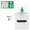 Leitz IQ Protect Premium popieriaus smulkintuvas 6X P4, 4 x 40 mm, 10 L, 100 lapų, 55 dB, lietimui jautrus, 6 lapai