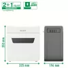 Leitz IQ Protect Premium popieriaus smulkintuvas 6X P4, 4 x 40 mm, 10 L, 100 lapų, 55 dB, lietimui jautrus, 6 lapai