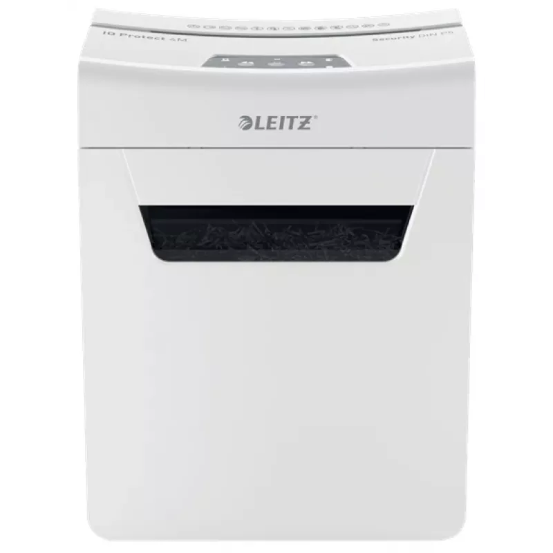 Leitz IQ Protect Premium popieriaus smulkintuvas 4M P5, mikropjovimo, 2 x 15 mm, 14 L, 150 lapų, 55 dB, jutiklinis