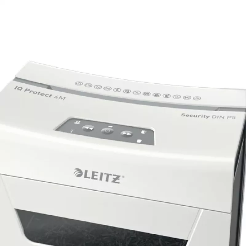 Leitz IQ Protect Premium popieriaus smulkintuvas 4M P5, mikropjovimo, 2 x 15 mm, 14 L, 150 lapų, 55 dB, jutiklinis
