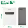 Leitz IQ Protect Premium popieriaus smulkintuvas 4M P5, mikropjovimo, 2 x 15 mm, 14 L, 150 lapų, 55 dB, jutiklinis