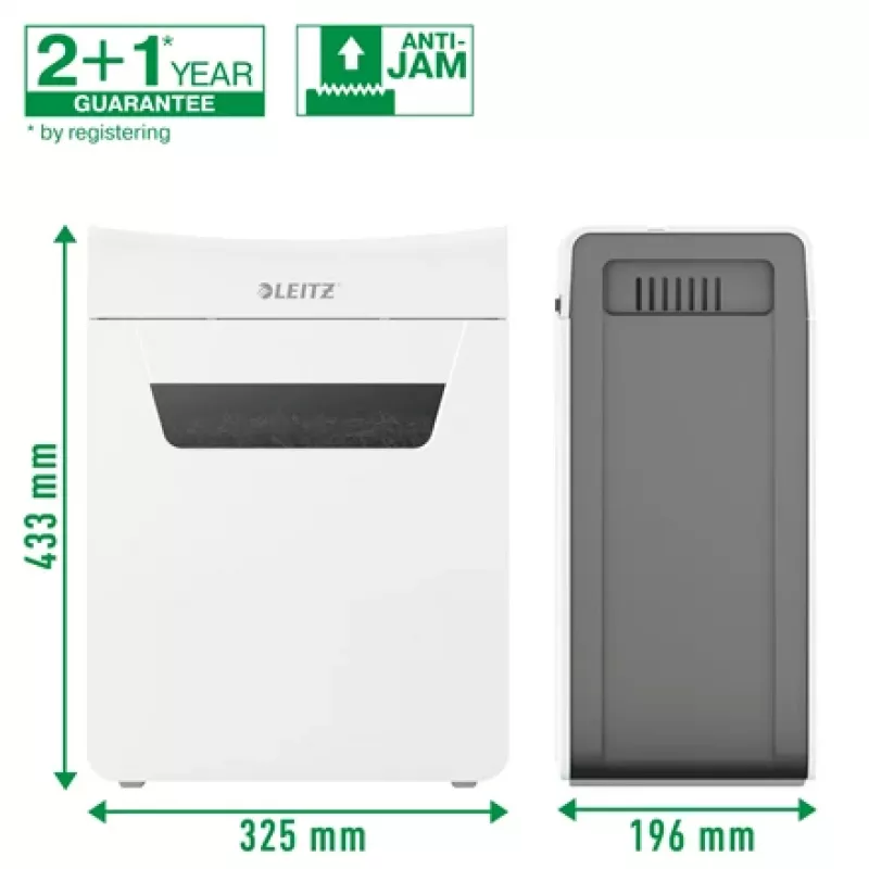 Leitz IQ Protect Premium popieriaus smulkintuvas 4M P5, mikropjovimo, 2 x 15 mm, 14 L, 150 lapų, 55 dB, jutiklinis