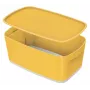 Leitz MyBox Cosy Small su dangčiu, laikymo dėžė, laikymo dėžė, geltona, stačiakampė, plastikinė, vienspalvė, geltona