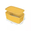Leitz MyBox Cosy Small su dangčiu, laikymo dėžė, laikymo dėžė, geltona, stačiakampė, plastikinė, vienspalvė, geltona