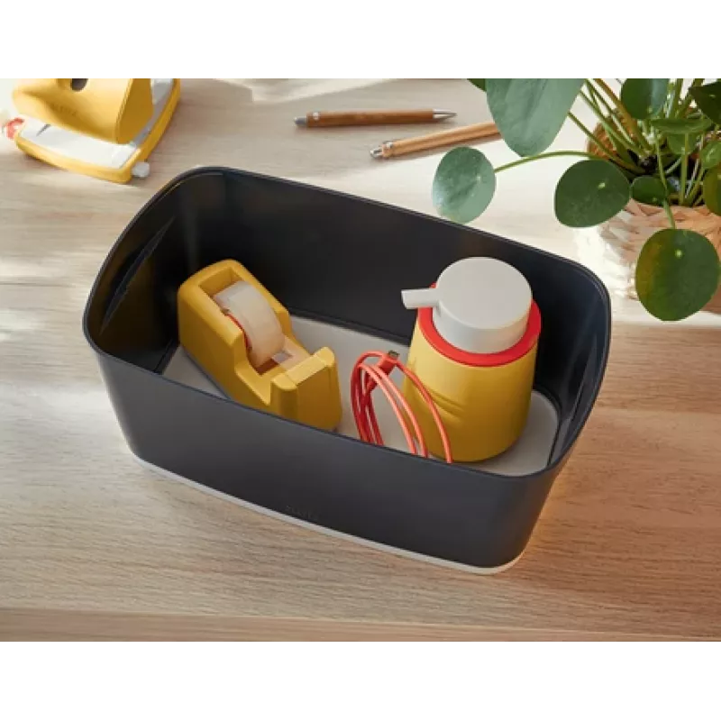 Leitz MyBox Cosy Small su dangčiu, dėžė daiktams laikyti, Dėžė daiktams laikyti, Pilka, Stačiakampio formos, Plastikas, Vienspalvė, Vidaus