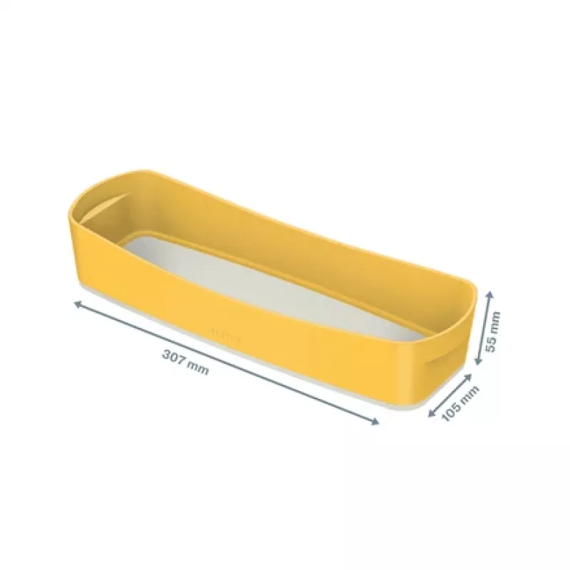 Leitz MyBox Cosy Organizer Tray Long, Saugojimas, Dėžutė daiktams, Geltona, Stačiakampė, Plastikas, Vienspalvis, 307 mm
