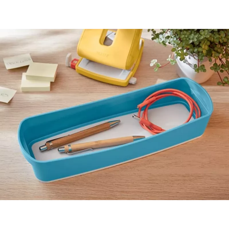 Leitz MyBox Cosy Organiser Tray Long, Saugojimas, Laikymo dėžutė, Mėlyna, Stačiakampė, Plastikinė, Vienspalvė, 307 mm