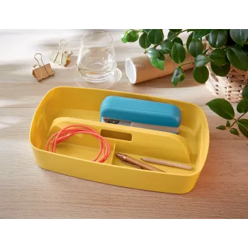 Leitz MyBox Cosy Organiser Tray su rankena Small, Laikymas, Geltona, Plastikas, 307 mm, 181 mm, 56 mm, 300 g