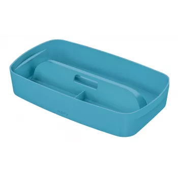 Leitz MyBox Cosy Organiser Tray su rankena Small, talpykla, mėlyna, plastikinė, 307 mm, 181 mm, 56 mm, 300 g