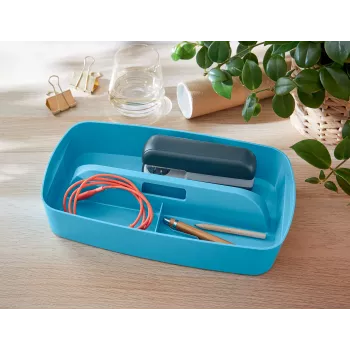Leitz MyBox Cosy Organiser Tray su rankena Small, talpykla, mėlyna, plastikinė, 307 mm, 181 mm, 56 mm, 300 g
