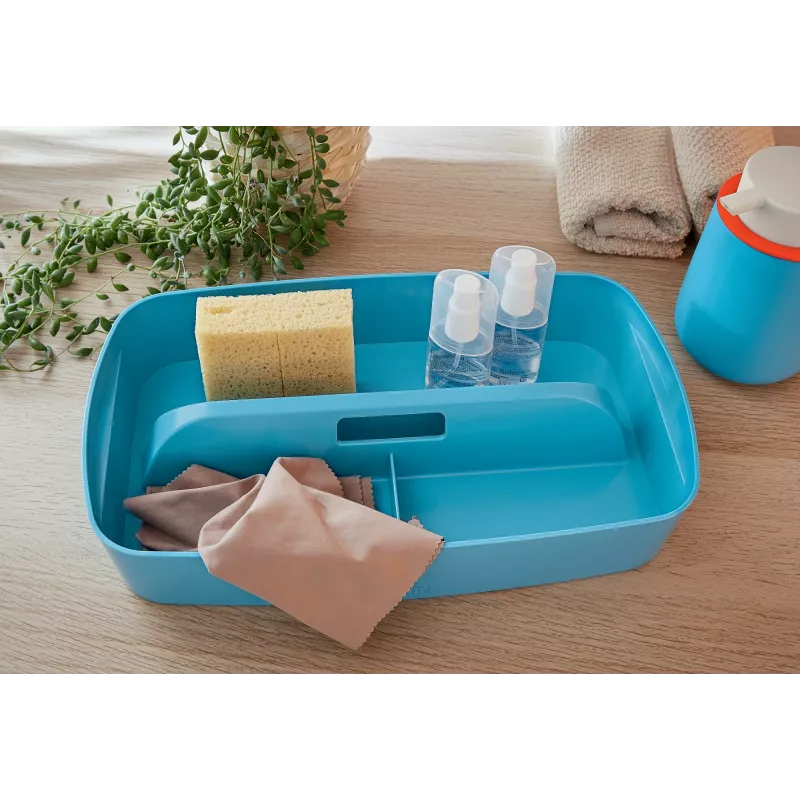 Leitz MyBox Cosy Organiser Tray su rankena Small, talpykla, mėlyna, plastikinė, 307 mm, 181 mm, 56 mm, 300 g