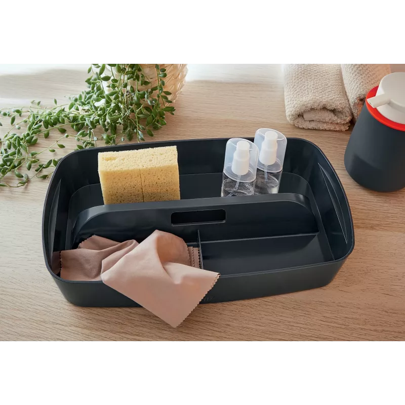 Leitz MyBox Cosy Organiser Tray su rankena, mažas, saugojimo, Pilka, Plastikas, 307 mm, 181 mm, 56 mm, 300 g