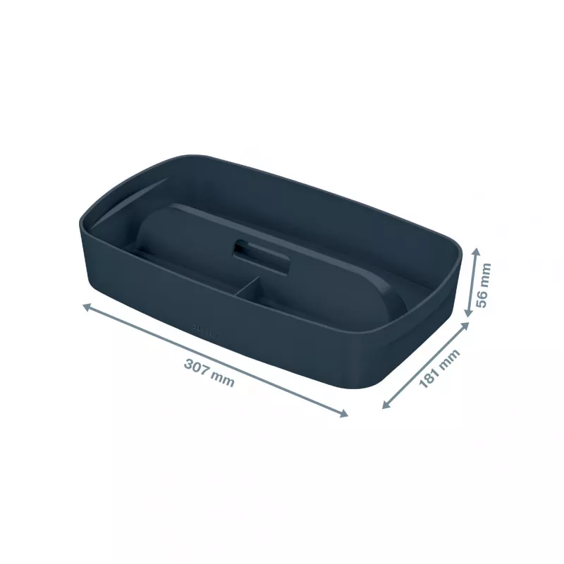 Leitz MyBox Cosy Organiser Tray su rankena, mažas, saugojimo, Pilka, Plastikas, 307 mm, 181 mm, 56 mm, 300 g