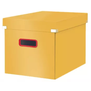 Leitz Click & Store Cosy Cube didelė laikymo dėžė, Laikymo dėžė, Geltona, Stačiakampė, Kartonas, Vienspalvė, Skirta naudoti viduje