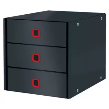 Leitz Click & Store Cosy stalčių spintelė (3 stalčiai), pilka, kartonas, 286 mm, 358 mm, 282 mm