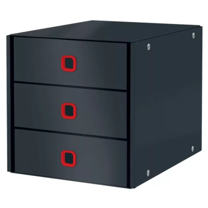 Leitz Click & Store Cosy stalčių spintelė (3 stalčiai), pilka, kartonas, 286 mm, 358 mm, 282 mm