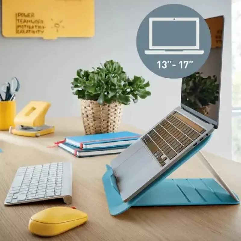 „Leitz Ergo Cosy“ reguliuojamas nešiojamojo kompiuterio stovas, 80 % perdirbto plastiko