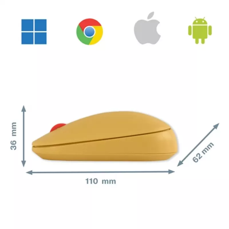 „Leitz Cosy“ belaidė pelė, abiem rankoms tinkama, RF belaidis + Bluetooth, 4000 DPI, oranžinė