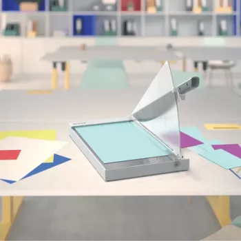 Leitz Precision Office popieriaus pjaustyklė A3, 15 lapų, nerūdijantis plienas, A3, 80 g/m², stiklas, nerūdijantis plienas, antracitas