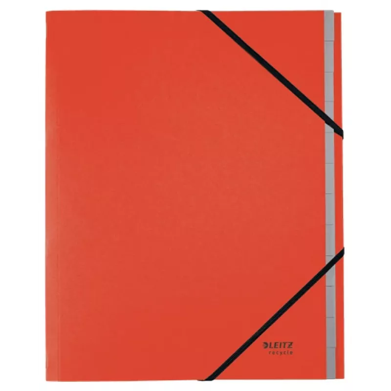 Leitz Recycle kartoninė daliklių knyga, A4, kartonas, raudona, 430 g/m², neutrali klimatui, 247 mm