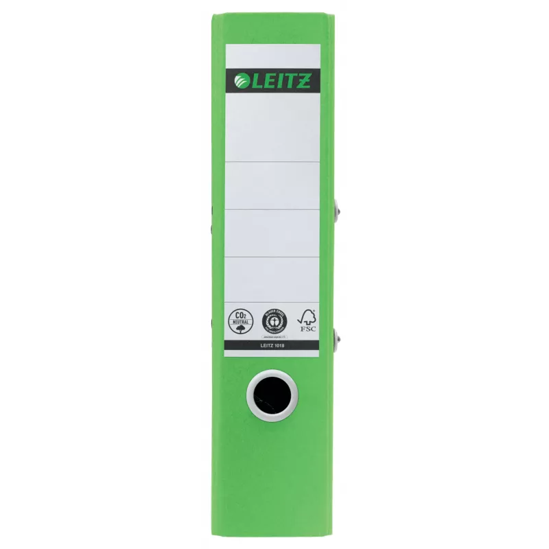 Leitz 180° Recycle segtuvas su svirtimi, A4, apvalus žiedas, saugojimas, kartonas, žalias, žalias